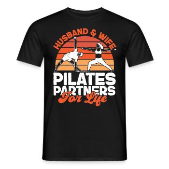 Pilates Instructor Teacher Husband - Men's T-Shirt - black - Front - AI Model Male 178 light (178cm)
