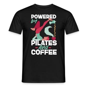Pilates Instructor Teacher Coffee - Men's T-Shirt - black - Front - AI Model Male 178 light (178cm)