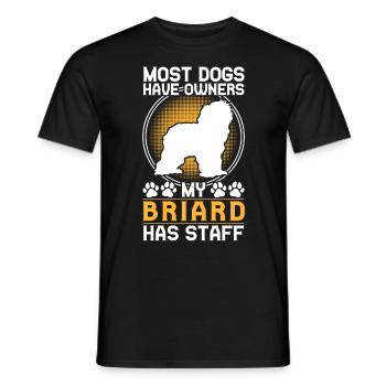Briard a du personnel Berger de Brie Briard - T-shirt homme - noir - Devant - AI Model Male 178 light (178cm)
