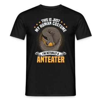 Nur ein Ameisenbär Kostüm Ameisenbären - Männer T-Shirt - Schwarz - Vorne - AI Model Male 178 light (178cm)