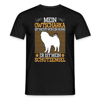 Ovcharka Have a Caucasian Ovcharka - Men's T-Shirt - black - Front - AI Model Male 178 light (178cm)
