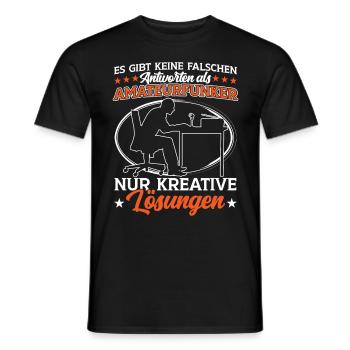 L’opérateur radio amateur répond mal Radio amateur - T-shirt homme - noir - Devant - AI Model Male 178 light (178cm)