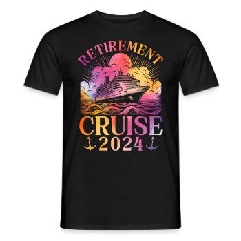 Retirement Cruise 2024 - Männer T-Shirt - Schwarz - Vorne - AI Model Male 178 light (178cm)