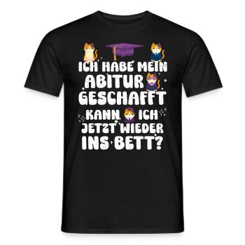 Abi Habe mein Abitur Geschafft Faultier Lustiges - Männer T-Shirt - Schwarz - Vorne - AI Model Male 178 light (178cm)