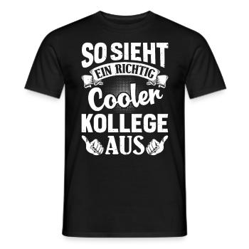 Mitarbeiter So Sieht ein Richtig Cooler Kollege - Männer T-Shirt - Schwarz - Vorne - AI Model Male 178 light (178cm)