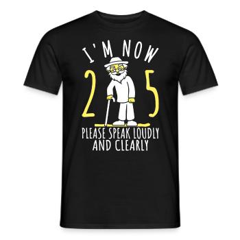 25 års fødselsdag 25 25 Jeg er 25 år nu - Mænd T-shirt - sort - Foran - AI Model Male 178 light (178cm)