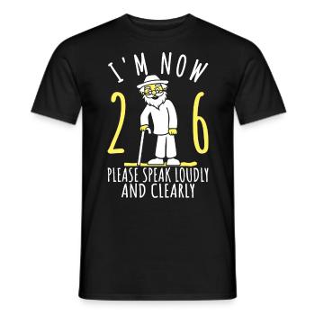 26. Geburtstag 26er 26ter Ich bin jetzt 26 Jahre - Männer T-Shirt - Schwarz - Vorne - AI Model Male 178 light (178cm)