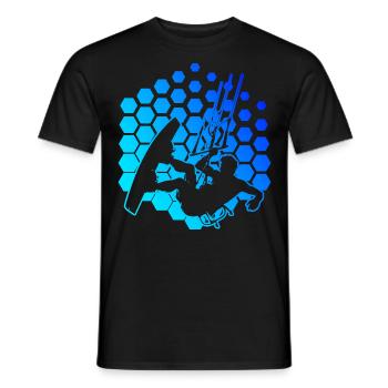 Kiten Kitesurfen Kitesurfing Kite Kitesurf - Men's T-Shirt - black - Front - AI Model Male 178 light (178cm)