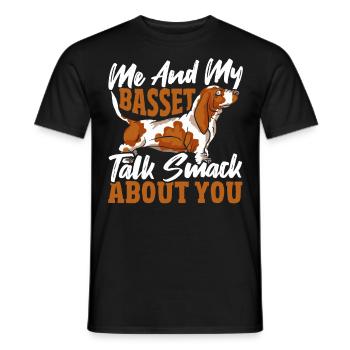 Hundeliebhaber Tierliebhaber Basset Hound Hund - Männer T-Shirt - Schwarz - Vorne - AI Model Male 178 light (178cm)