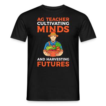 Agriculture Teacher Farm Agriculture Teacher Must - Men's T-Shirt - black - Front - AI Model Male 178 light (178cm)