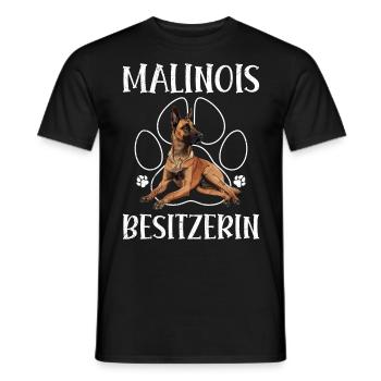 MALINOIS BESITZERIN Belgischer Schäferhund - Männer T-Shirt - Schwarz - Vorne - AI Model Male 178 light (178cm)