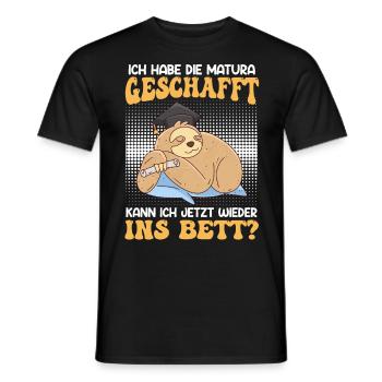 Maturant Habe die Matura Geschafft Abschluss - Männer T-Shirt - Schwarz - Vorne - AI Model Male 178 light (178cm)