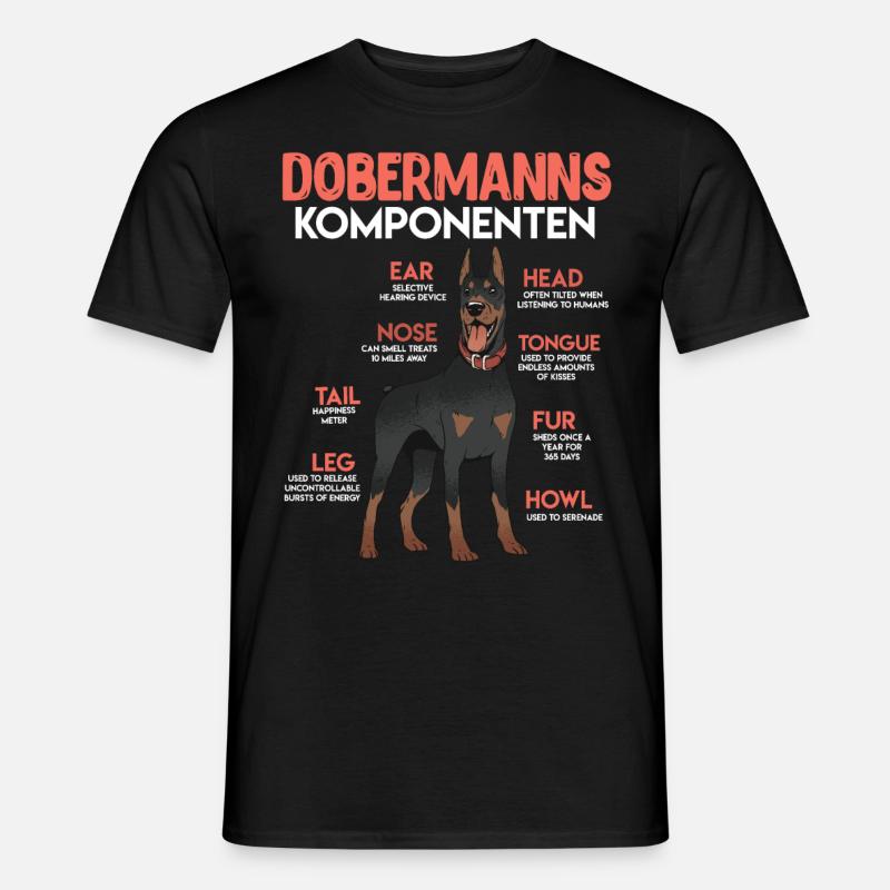 DOBERMANN KOMPONENTEN Anatomie Doberman - Männer T-Shirt - Schwarz