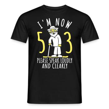 53. Geburtstag 53er 53ter Ich bin jetzt 53 Jahre - Männer T-Shirt - Schwarz - Vorne - AI Model Male 178 light (178cm)