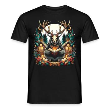 Wendigo Geschichtenerzähler - Männer T-Shirt - Schwarz - Vorne - AI Model Male 178 light (178cm)