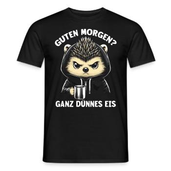 Guten Morgen Ganz Dünnes Eis - Männer T-Shirt - Schwarz - Vorne - AI Model Male 178 light (178cm)
