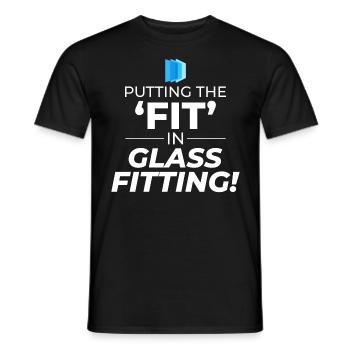Verglaser Fenster Glasbeschlag Monteur Glasarbeiten - Männer T-Shirt - Schwarz - Vorne - AI Model Male 178 light (178cm)