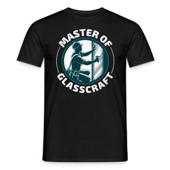 Verglaser Fenster Glasbeschlag Monteur Glasarbeiten - Männer T-Shirt - Schwarz - Vorne - AI Model Male 178 light (178cm)