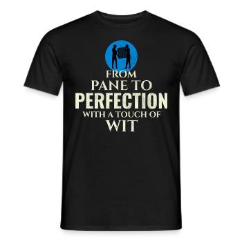 Verglaser Fenster Glasbeschlag Monteur Glasarbeiten - Männer T-Shirt - Schwarz - Vorne - AI Model Male 178 light (178cm)