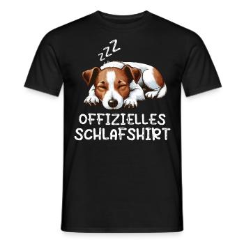 Offizielles Schlafshirt Jack Russel Hundeliebhaber - Männer T-Shirt - Schwarz - Vorne - AI Model Male 178 light (178cm)