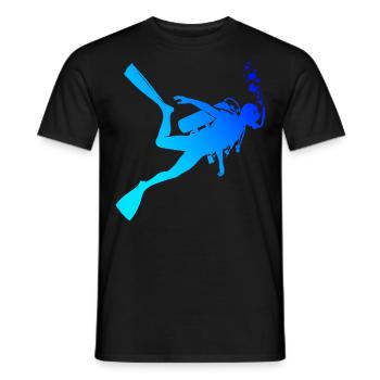 Diving Diver Diving Diver Men Free Dive - Men's T-Shirt - black - Front - AI Model Male 178 light (178cm)