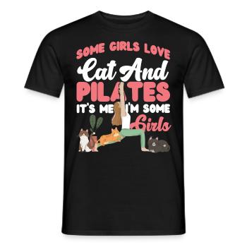 Instructeur de Pilates Professeur Fille - T-shirt homme - noir - Devant - AI Model Male 178 light (178cm)