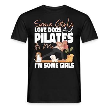 Instructeur de Pilates Enseignante Fille - T-shirt homme - noir - Devant - AI Model Male 178 light (178cm)