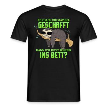 Maturanten Habe die Matura Geschafft Lustiges - Männer T-Shirt - Schwarz - Vorne - AI Model Male 178 light (178cm)