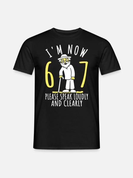 67 års fødselsdag 67 67 Jeg er 67 år nu - Mænd T-shirt - sort