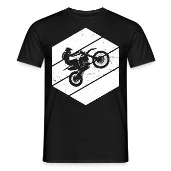 Freestyle Motocross Supermoto Men's Motocross - Men's T-Shirt - black - Front - AI Model Male 178 light (178cm)