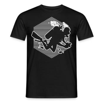 Taucher Diving Plongeur Scuba Tauchen Tauchen - T-shirt homme - noir - Devant - AI Model Male 178 light (178cm)