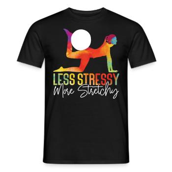 Pilates Instructeur Professeur Jeu de mots - T-shirt homme - noir - Devant - AI Model Male 178 light (178cm)