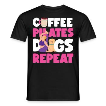 Instructeur de Pilates Professeur Café - T-shirt homme - noir - Devant - AI Model Male 178 light (178cm)