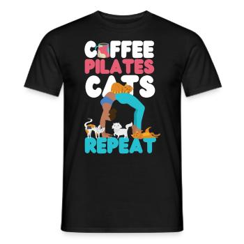 Instructeur de Pilates Professeur Café - T-shirt homme - noir - Devant - AI Model Male 178 light (178cm)