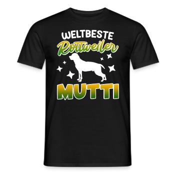 Rottie WELTBESTE ROTTWEILER MUTTI Rottweiler - Männer T-Shirt - Schwarz - Vorne - AI Model Male 178 light (178cm)