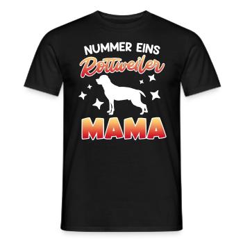 ROTTWEILER MAMA NUMMER EINS Rottie Frauen - Männer T-Shirt - Schwarz - Vorne - AI Model Male 178 light (178cm)
