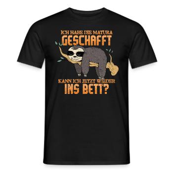 Maturanten Habe die Matura Geschafft Lustiges - Männer T-Shirt - Schwarz - Vorne - AI Model Male 178 light (178cm)