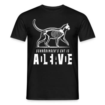 Schrödinger's Cat - Men's T-Shirt - black - Front - AI Model Male 178 light (178cm)