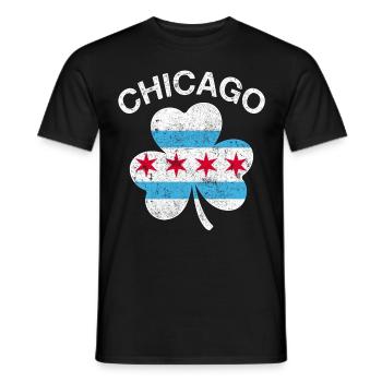 Trèfle de Chicago - T-shirt homme - noir - Devant - AI Model Male 178 light (178cm)