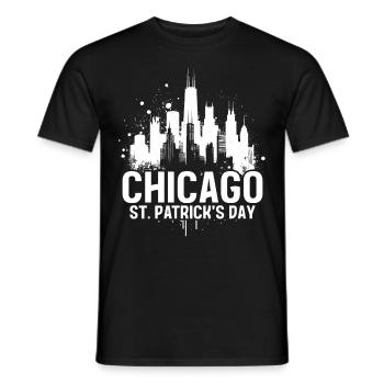 Fête de la Saint-Patrick à Chicago - T-shirt homme - noir - Devant - AI Model Male 178 light (178cm)