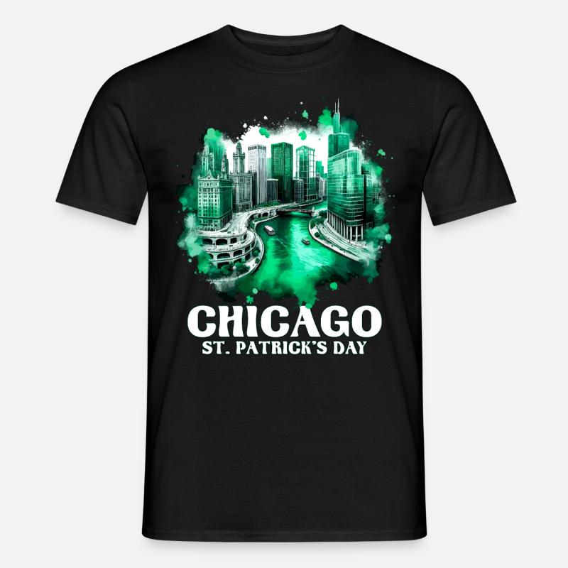 Chicago St. Patrick's Day - Männer T-Shirt - Schwarz