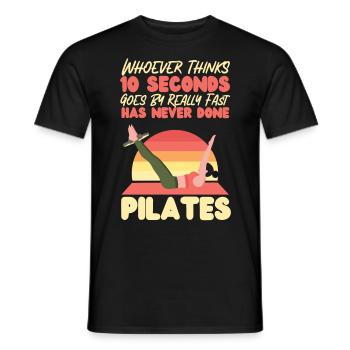 Instructeur de Pilates Professeur Retro - T-shirt homme - noir - Devant - AI Model Male 178 light (178cm)