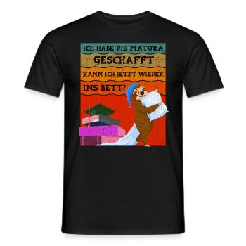 Maturanten Habe die Matura Geschafft Lustiges - Männer T-Shirt - Schwarz - Vorne - AI Model Male 178 light (178cm)