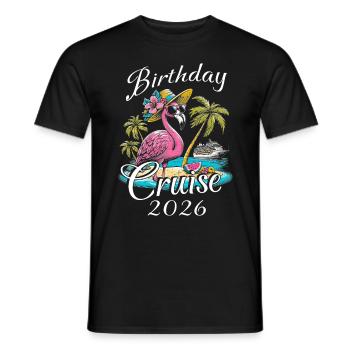 Birthday Cruise 2026 - Men's T-Shirt - black - Front - AI Model Male 178 light (178cm)