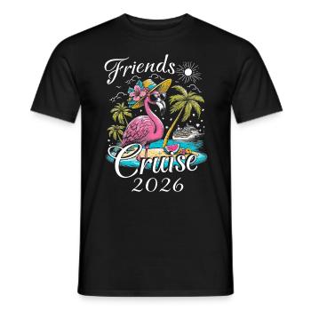 Friends Cruise 2026 - Men's T-Shirt - black - Front - AI Model Male 178 light (178cm)