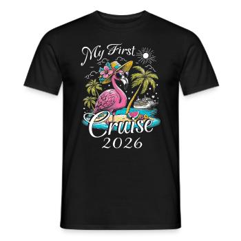 My First Cruise 2026 - Men's T-Shirt - black - Front - AI Model Male 178 light (178cm)