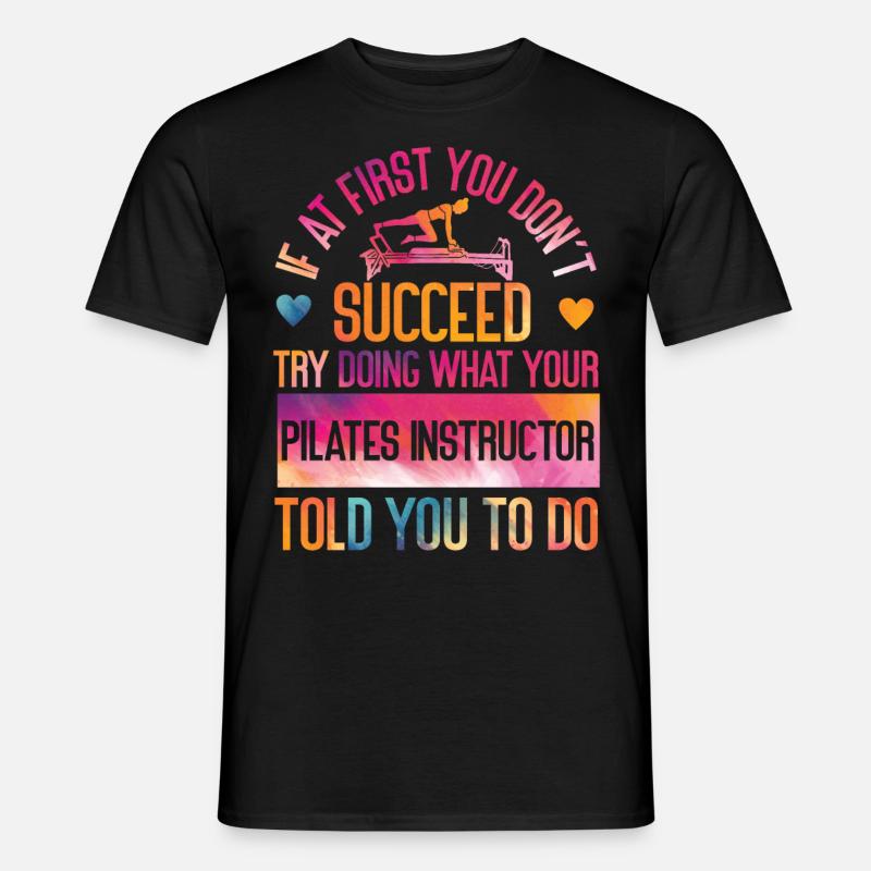 Pilates Instructor Teacher - Männer T-Shirt - Schwarz