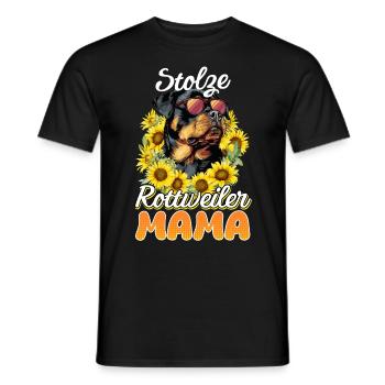 Rottie Frauen STOLZE ROTTWEILER MAMA Rottweiler - Männer T-Shirt - Schwarz - Vorne - AI Model Male 178 light (178cm)