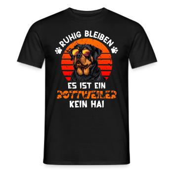Rotties RUHIG BLEIBEN ES IST EIN ROTTWEILER KEIN - Männer T-Shirt - Schwarz - Vorne - AI Model Male 178 light (178cm)