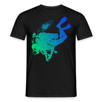 Plongée sous-marine Plongée sous-marine Plongeur Plongeur Libre - T-shirt homme - noir - Devant - AI Model Male 178 light (178cm)